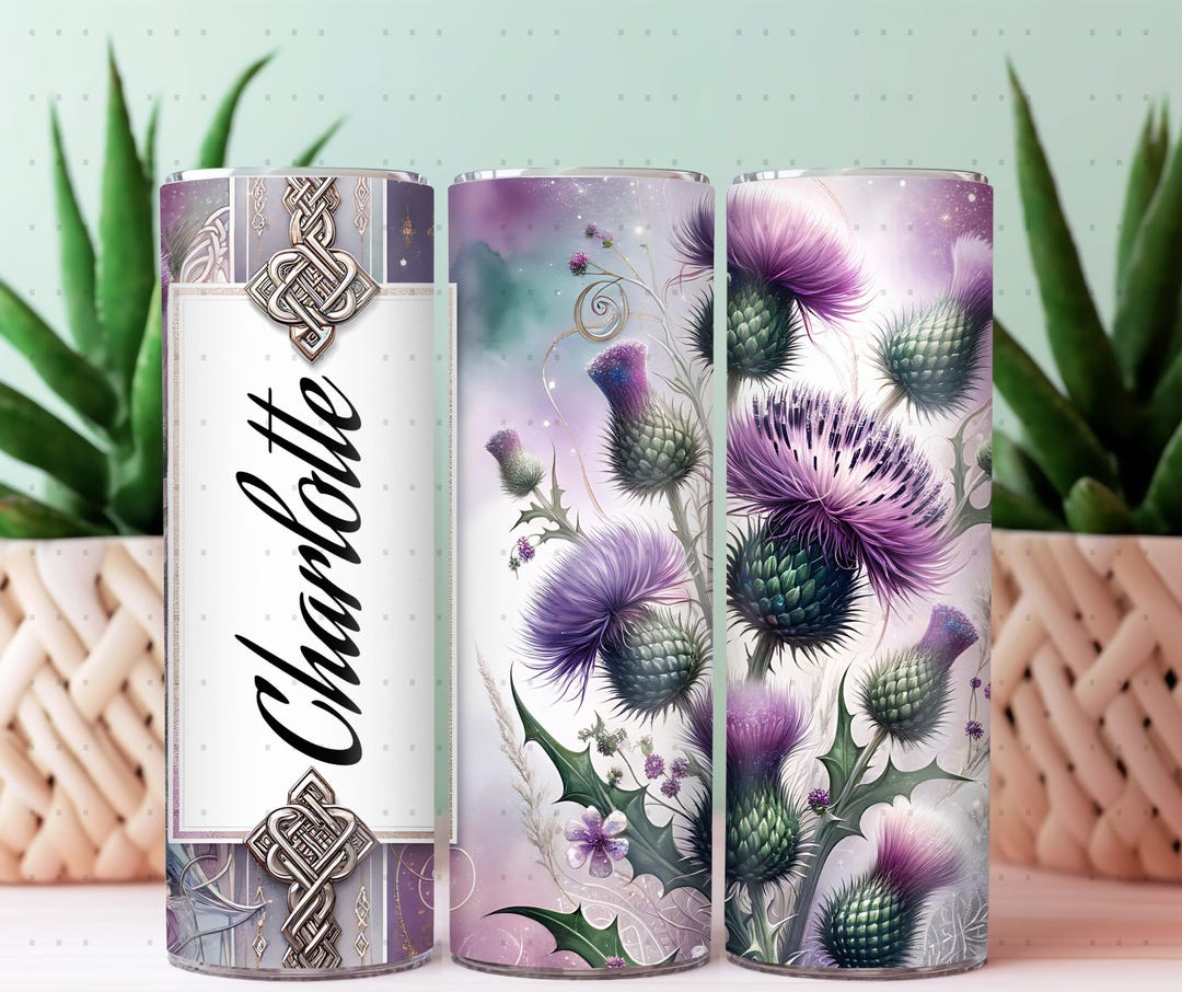 Add Your Name 20oz Tumbler Wrap Sublimation Design, Seamless Scotland ...