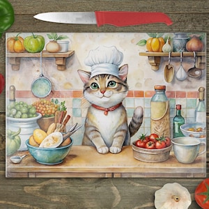 Cat Cutting Board PNG Sublimation Design, PNG SVG Bundle, Domestic Shorthair Chopping Board png, Glass Cutting Board, Digital Only, Cat Gift