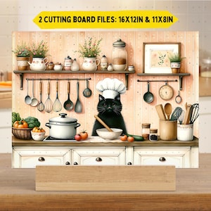 Black Cat Glass Cutting Board png Sublimation Design, Black Cat Chopping Board png Decorative Cutting Board Kitchen Decor Gift, Digital