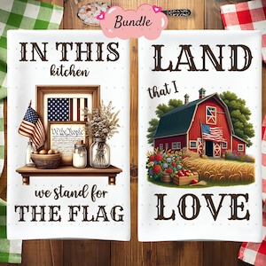 8 American Patriotic Kitchen Tea Towel PNG Bundle Sublimation Design, USA Lover Hand Towel Apron Kitchen Towel Sublimation, Dish Towel png