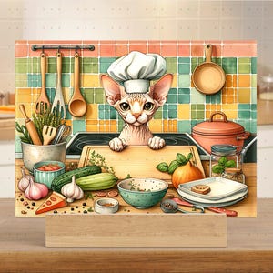 Cat Cutting Board PNG Sublimation Design PNG SVG Bundle, Chopping Board png, Sphynx Cat Glass Cutting Board, Digital Only, Cat Lover Gift