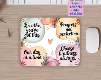 Mental Health PNG, Motivational Mouse Pad PNG, Mousepad Sublimation Design, Inspirational PNG, Boho mouse pad png gift, it's ok to not be ok