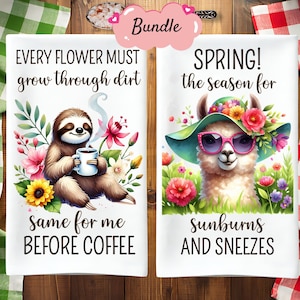 14 Spring Kitchen Tea Towel PNG Bundle Sublimation Design, Christian Easter Hand Towel Apron Kitchen Towel Sublimation, Dish Towel - Digital