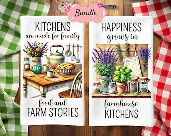 Pacchetto di 8 design PNG per strofinacci da cucina in stile rustico, ideali per la sublimazione, perfetti come regalo per gli amanti della fattoria, grembiule da cucina, strofinaccio da cucina digitale (solo file digitale).