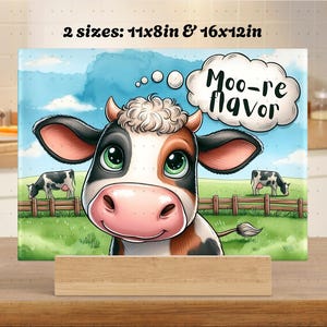 Tagliere con mucca divertente, design in sublimazione PNG, tagliere rustico con animali da fattoria, tagliere in vetro con sublimazione, solo digitale