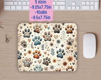 Pet Lover Paw Print Mouse Pad PNG Sublimation Design, Cute Mousepad PNG Sublimation Pet Lover Owner Gift, Digital Only