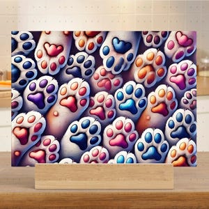 Cat Paws Cutting Board PNG Sublimation Design PNG SVG Bundle, Cat Lover Gift Chopping Board png, Glass Cutting Board Digital Sublimation