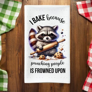 Funny Kitchen Tea Towel PNG & SVG Sublimation Design, Raccoon Hand Towel Apron Kitchen Towel Sublimation, Dish Towel PNG - Digital Only