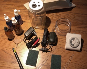 The "Super Kit" : Lab-Tested, Small-Particle 1-Quart Colloidal Silver Home Production Kit, with added accessories