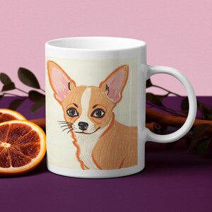 Chihuahua Colored Pencil Mug, Charming Chihuahua Mug, Dog Lover Gift, Cute Pet Coffee Cup, Personalized Animal Mug, Chihuahua Decor