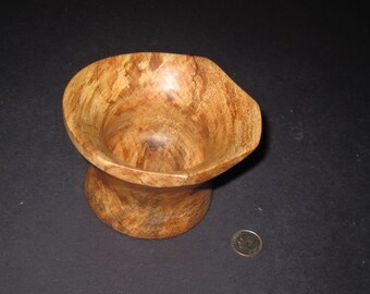 Asymetrical maple jewelry bowl