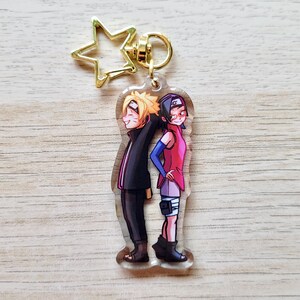 Boruto Uzumaki & Sarada Uchiha Sticker / Keychain | Naruto Water Bottle sticker, Laptop sticker, Waterproof and Scratchproof stickers