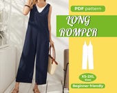 Romper Sewing Pattern | XS-XXL | Playsuit Pattern | Jumpsuit Sewing Pattern | Women Sewing Pattern | Overalls Sewing Pattern PDF