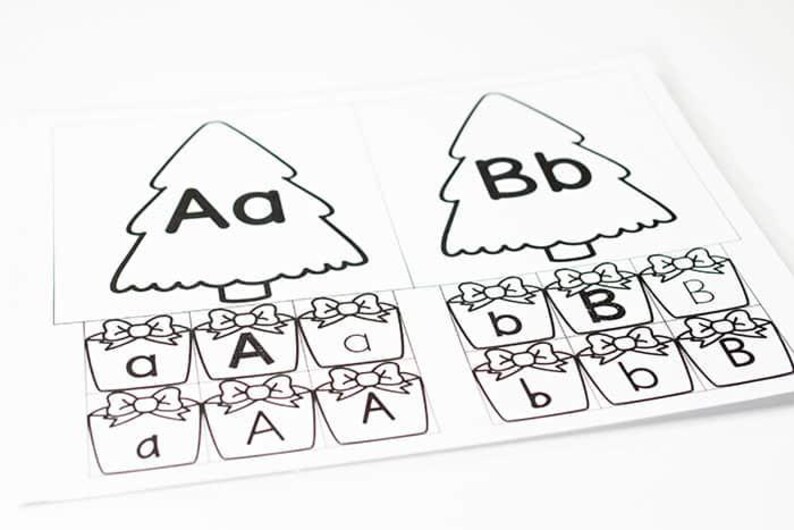 Christmas Tree Alphabet Sorting Game: Preschool Letter Match - Etsy