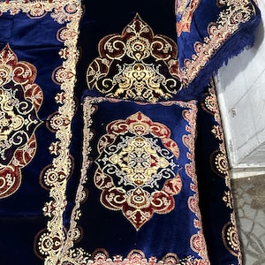 Afghan Toshak Velvet Floor Sofa Cover with Pillow Covers (3pcs) image 4