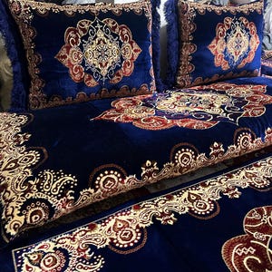 Afghan Toshak Velvet Floor Sofa Cover with Pillow Covers (3pcs) image 6