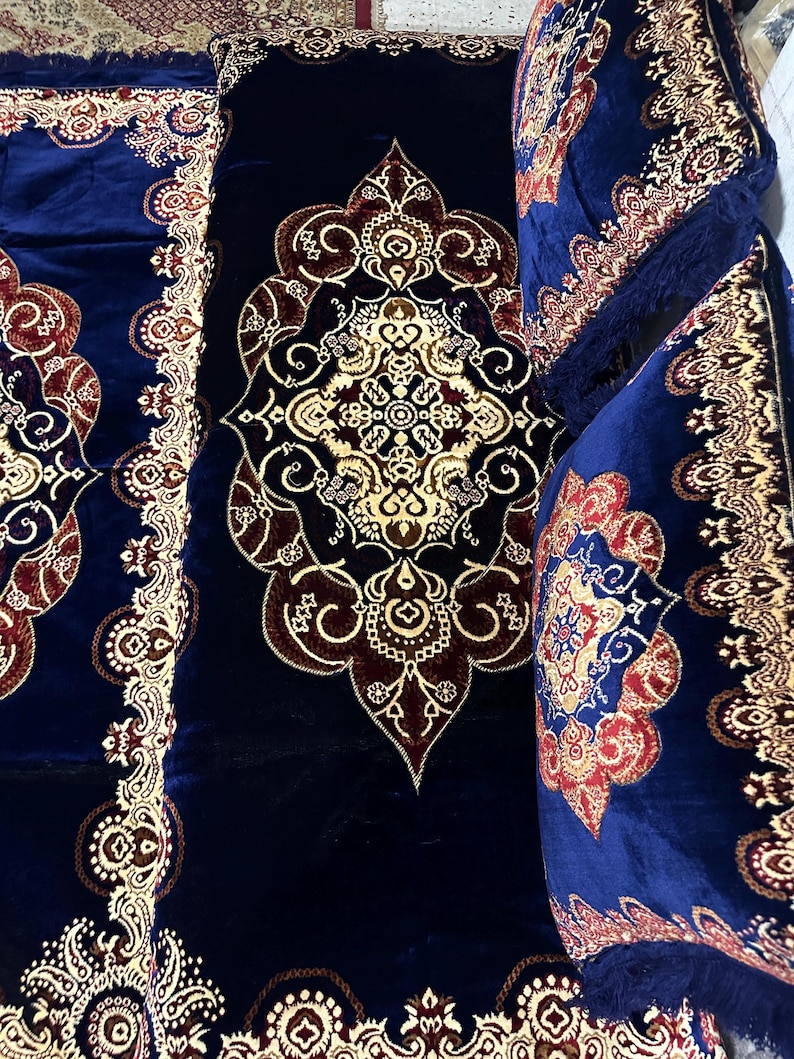 Afghan Toshak Velvet Floor Sofa Cover with Pillow Covers (3pcs) image 5