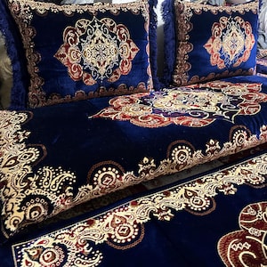 Afghan Toshak Velvet Floor Sofa Cover with Pillow Covers (3pcs) image 9