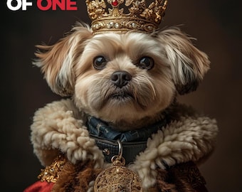 I Create Royal Pet Portraits | Custom Pet Portraits | Royal Pet Paintings | Digital Pet Portraits | King Portraits | Pet Memorial Frames