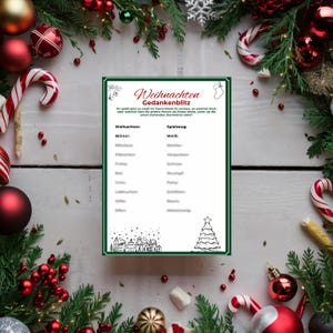 Weihnachtsfeier Spiel, Familienfeier Spiel für Weihnachten, Weihnachten Familienaktivität, Weihnachtsfeier Spiel für Kinder und Erwachsene