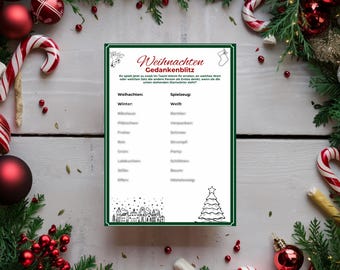 Weihnachtsfeier Spiel, Familienfeier Spiel für Weihnachten, Weihnachten Familienaktivität, Weihnachtsfeier Spiel für Kinder und Erwachsene