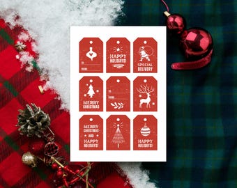 Rote Weihnachtsanhänger – Festliche Geschenkanhänger