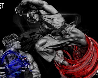 Fan Art Video Game Fight STL for 3D Printing