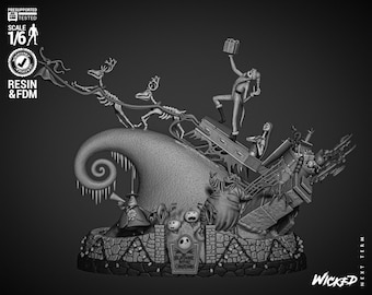 Fan Art Christmas and Halloween Movie Diorama 3D Print STL