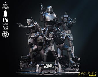 Bad Batch Sci-Fi Fantasy Movie Diorama STLs for 3D Printing