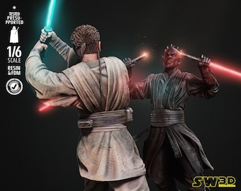 Sci-Fi Fantasy Apprentice vs Lord STLs for 3D Printing