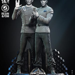 Fan Art przedstawiający kapitana i pierwszego oficera statku kosmicznego Sc-Fi