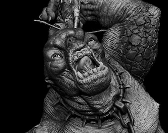 Fan Art of Fantasy Elf vs Troll STL for 3D Printing