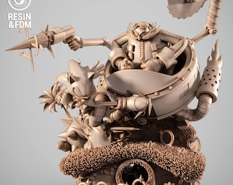 Fan Art Video Game Sonic vs Eggman Diorama
