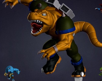 Retro 3D Printing File Fan Art Dino Bundle