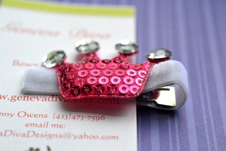 Hot Pink Princess Crown Hairclip