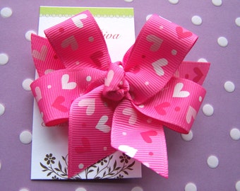 Roze op Roze Valentijnsdag Harten Classic Diva Bow