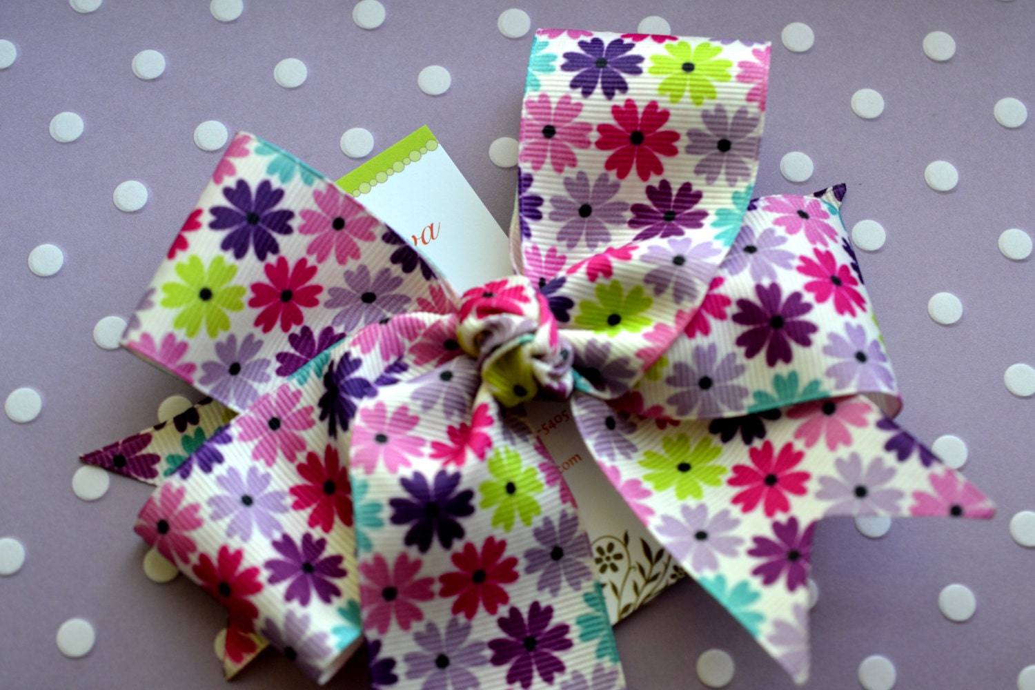BB1 - Spring Daisies XL Diva Bow - Etsy
