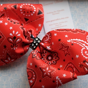 NEW!!!  XXL Red Bandana Dance Bow