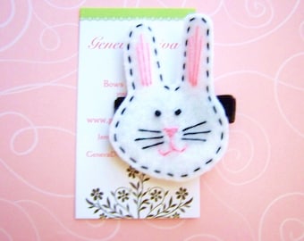 Mr. Bunny Handmade Felt Hairclip