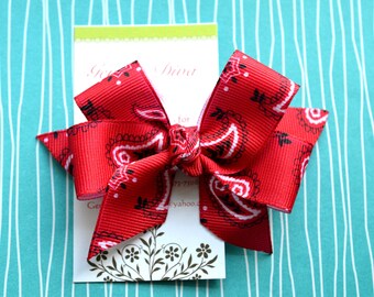 Red Bandana Classic Diva Bow