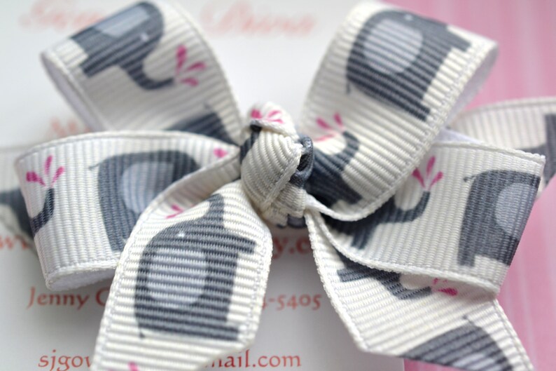 Little Elephants MINI Diva Bow image 2