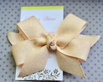 Champagne Gold Classic Diva Bow