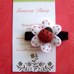 Little Ladybug Felt Flower Hairclip