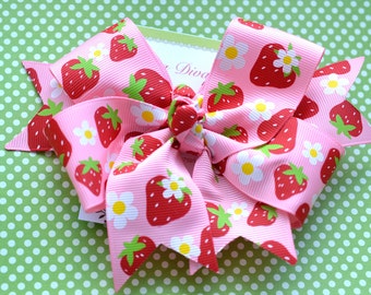 AA1 - Strawberry Fields XL Diva Bow