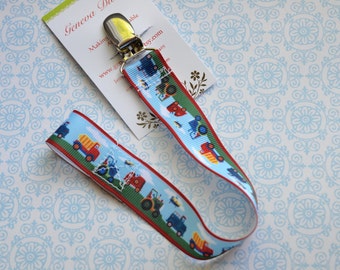 N15 - Tractors and Trucks Pacifier Clip