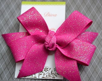 NEW!! Royal Orchid Fairy Dust Classic Diva Bow