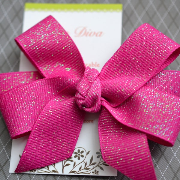 NEW!! Royal Orchid Fairy Dust Classic Diva Bow