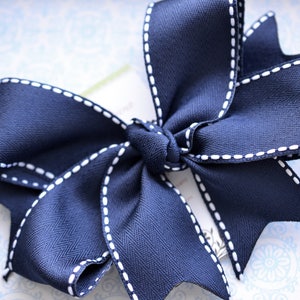 All Stitched Up...Navy XL Diva Bow