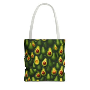 Avocado-Themed Tote Bag, Cute Grocery Bag, Eco-Friendly Shopping Tote, Gift for Avocado Lovers, Unique Beach Bag, Fun Farmer&#39;s Market Bag