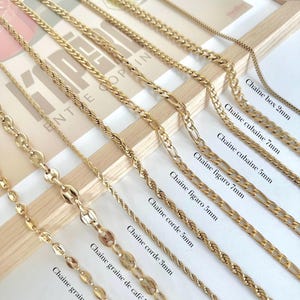 18k gouden ketting, gouden ketting, gouden ketting voor mannen, dunne gouden ketting voor mannen, moederdagcadeau